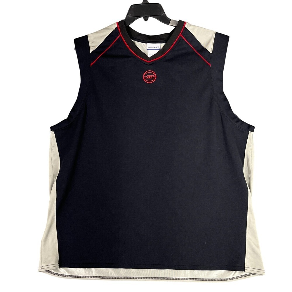 Reebok Men XXL Training Tank Black‎ Gray Athletic Muscle Fit Performance Gym